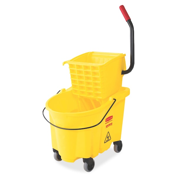 Side Press Mop Bucket and Wringer, Yellow